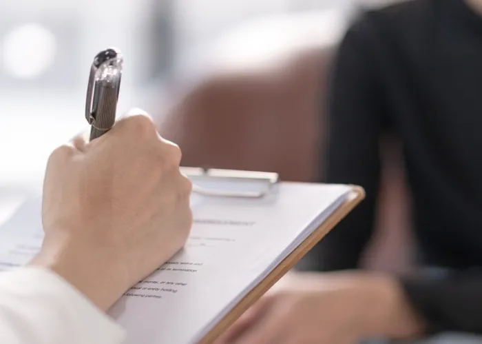 Young asian woman with mental health problem meet psychologist to consult and mental therapy. Psychology and mental therapy concept